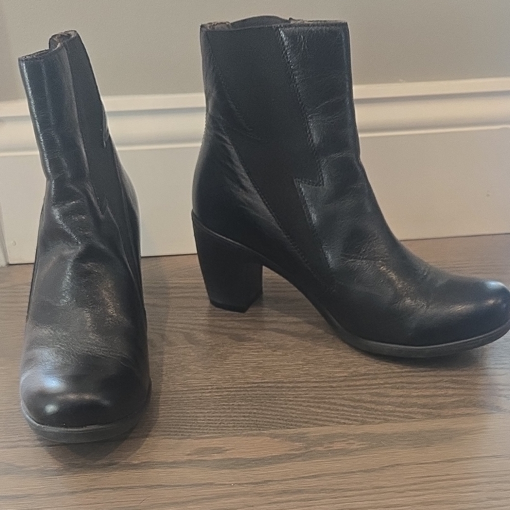 Fly London Black Heeled Boots